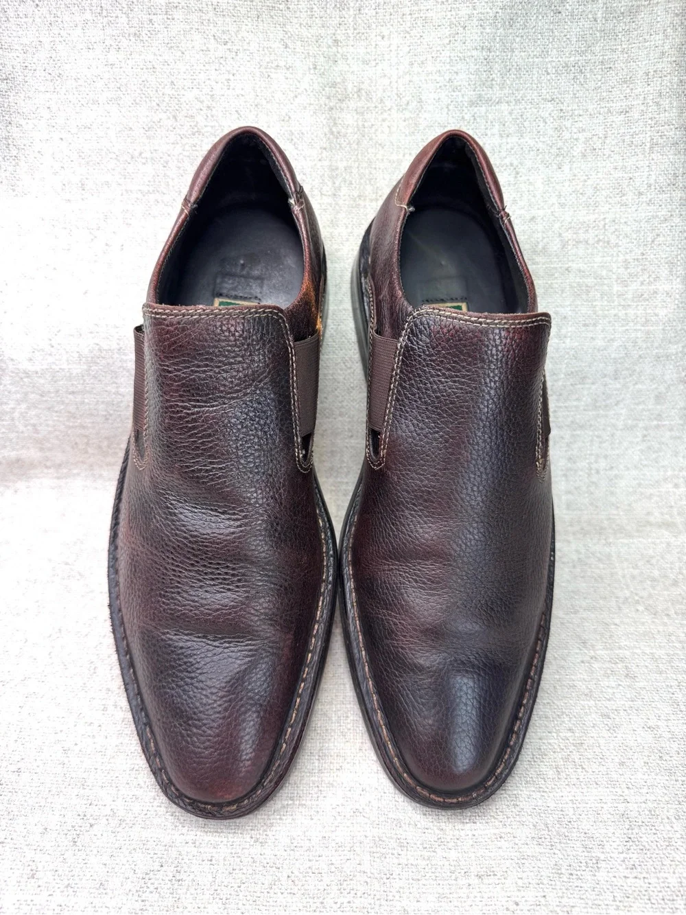 Cole Haan Men's Size 9 Brown Pebbled Leather‎ Slip On Dress Loafers shoes Office
